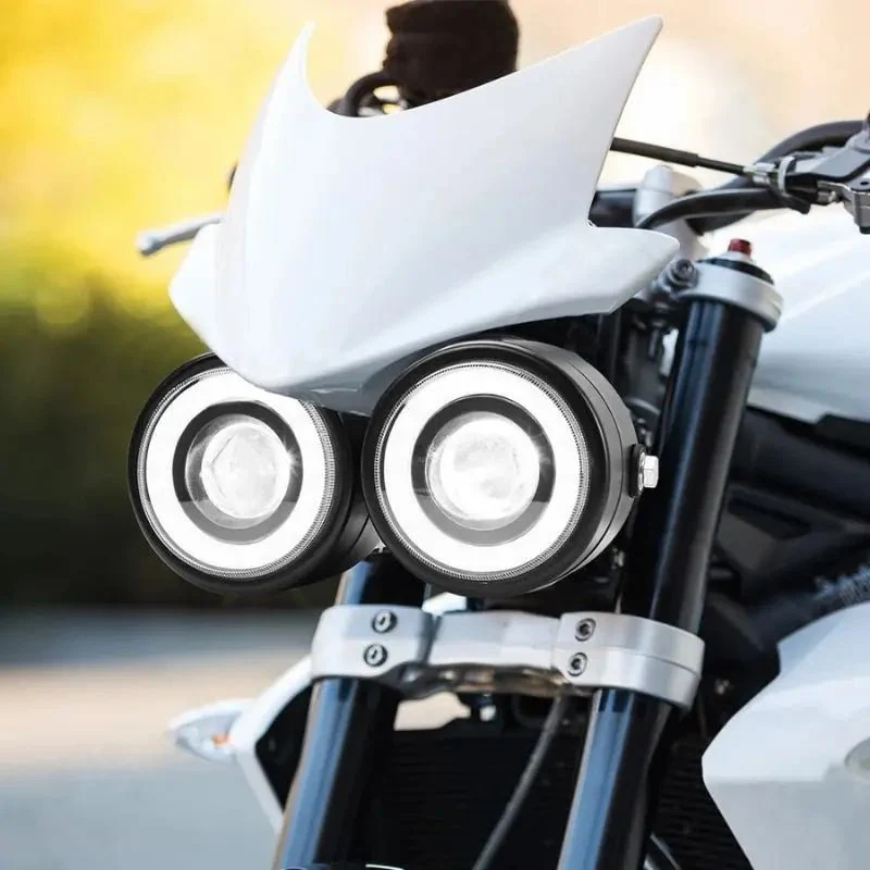 Phare double optique moto LED
