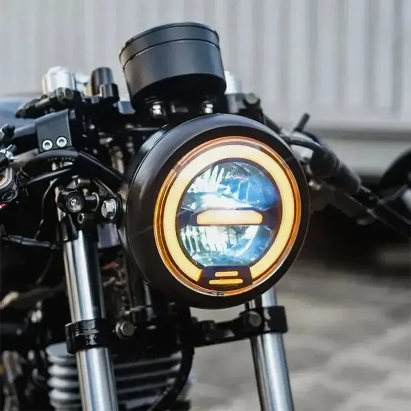 Phare rond moto LED universel 6.5 pouces