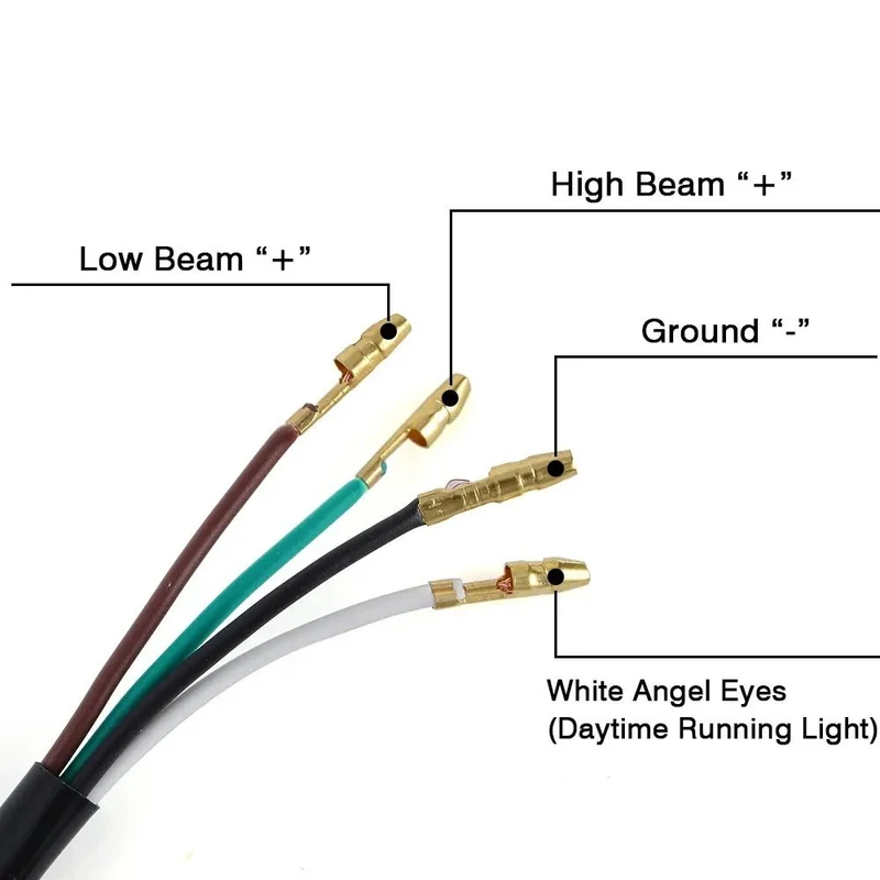 Phare rond moto LED universel 6.5 pouces