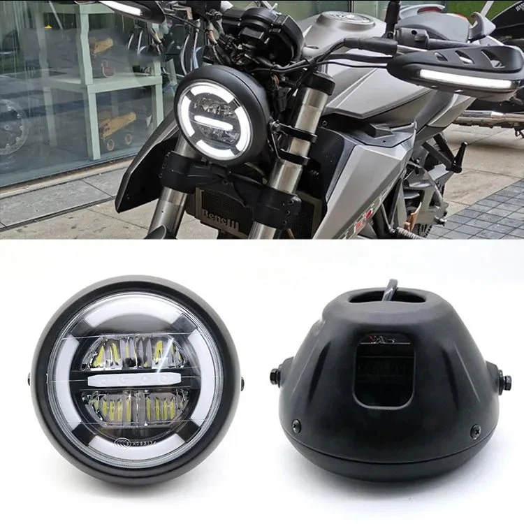 Phare rond de moto led - Jaune ou blanc