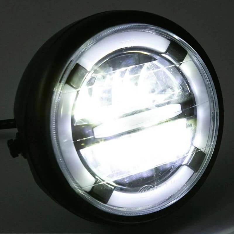 Phare rond de moto led - Jaune ou blanc