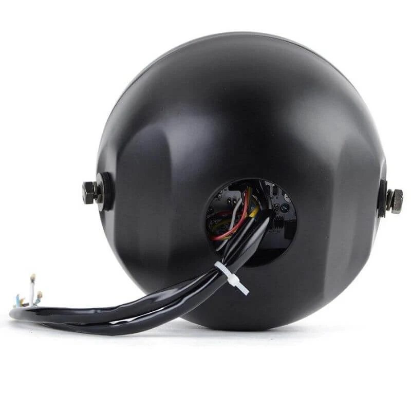 Phare moto Angel Eyes + clignotant intégré - 6.8 pouces