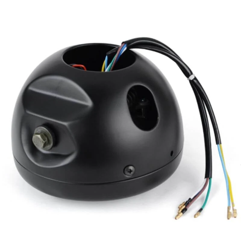Phare moto Angel Eyes + clignotant intégré - 6.8 pouces