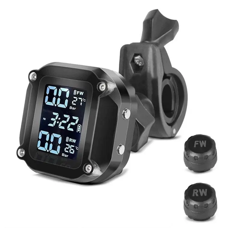 Pack : Phare additionnels LED moto + Système de surveillance de la pression des pneus avec indicateur de température
