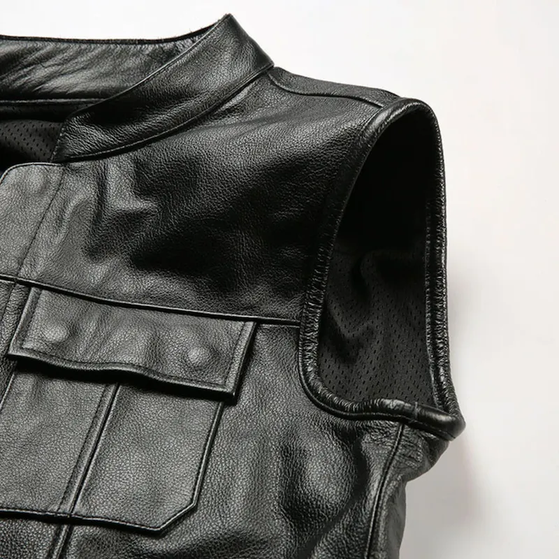 Gilet cuir biker Harley Davidson - SOA