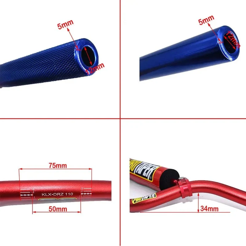 Guidon pro taper - Bleu 22mm