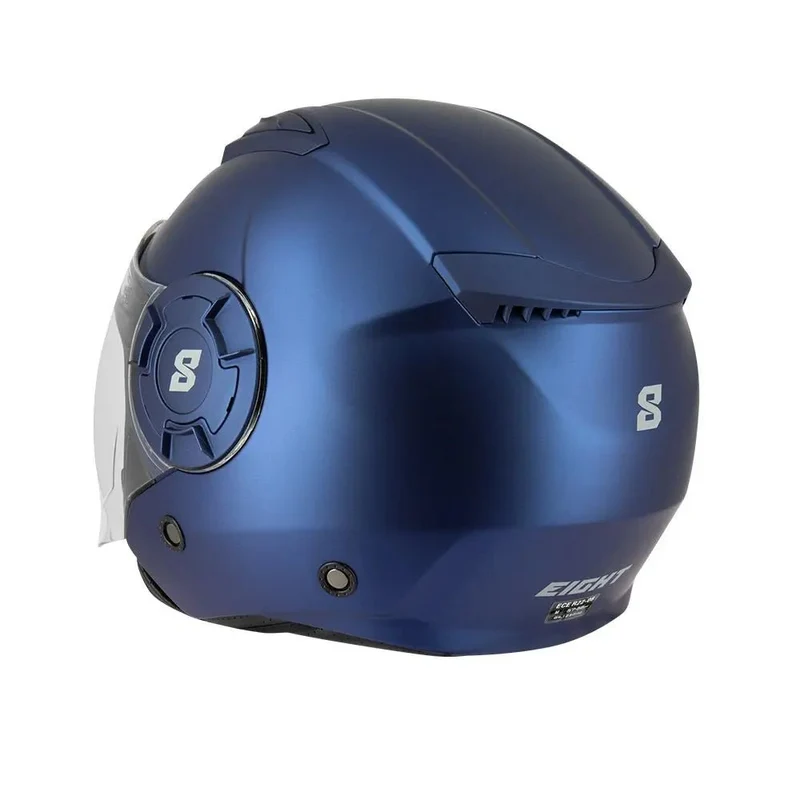 Casque moto jet double écran - S749 Twister Bleu mat | SOLDES