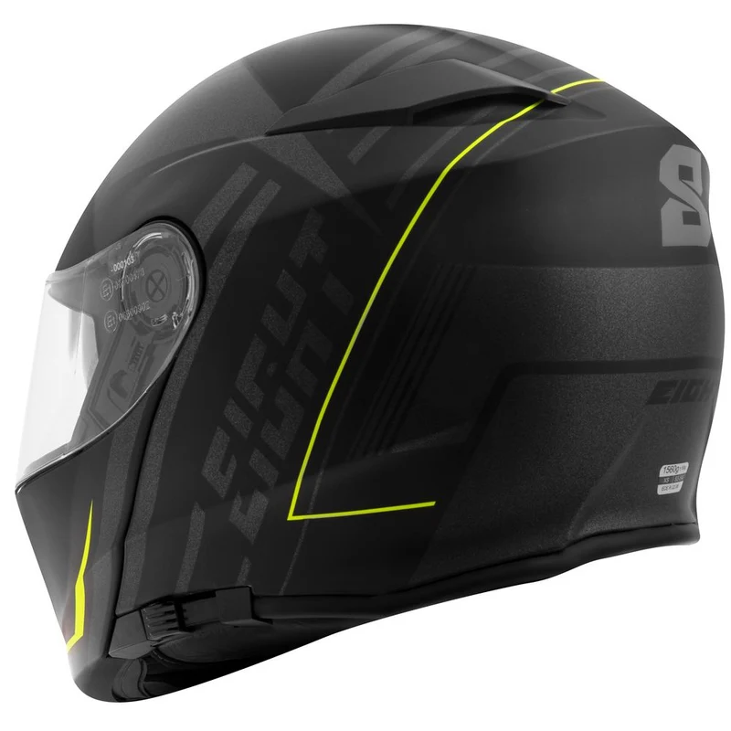 Casque moto Scooter Modulable - Noir et Jaune