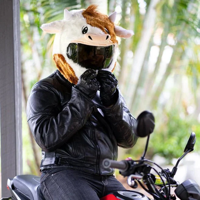 Housse de casque moto - Vache