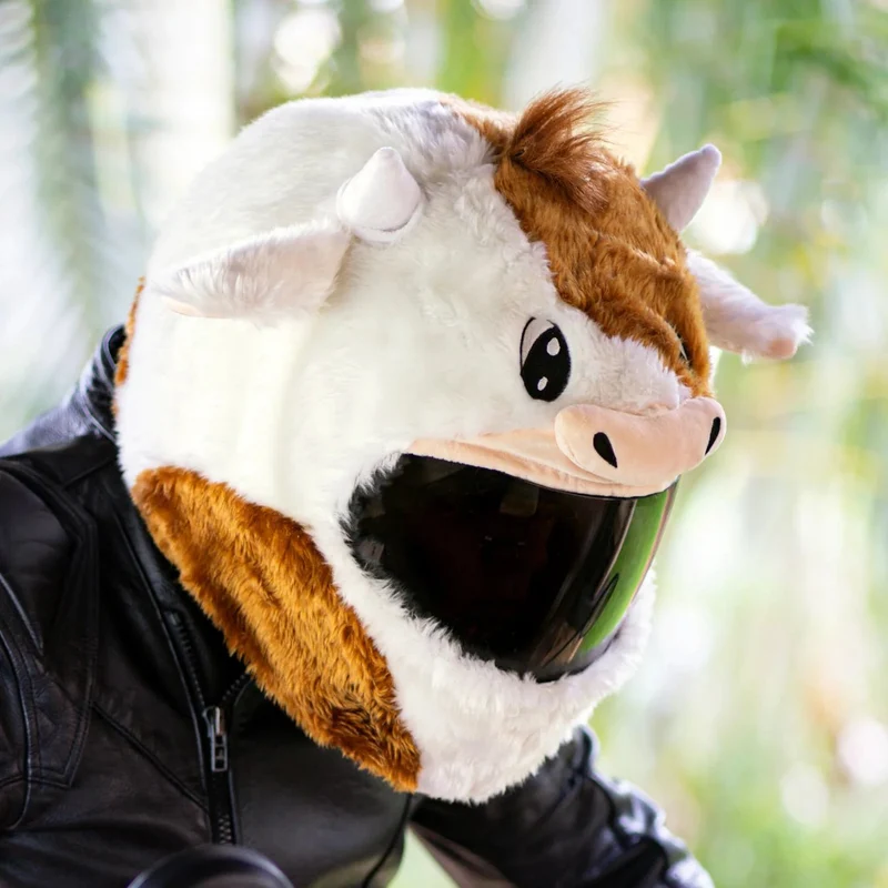 Housse de casque moto - Vache