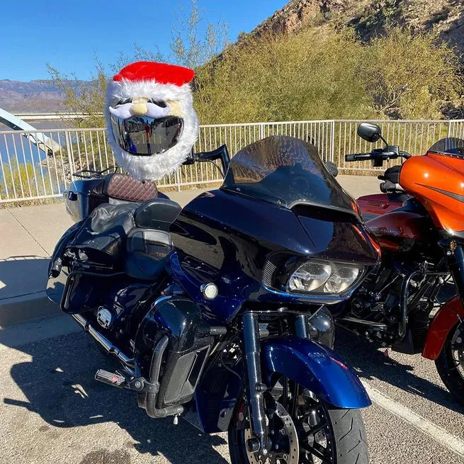 Housse de casque moto pere noel