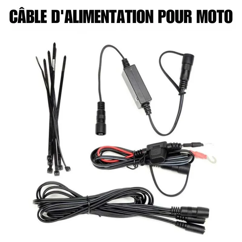 Kit Alimentation 12V pour Gant chauffant sur batterie moto