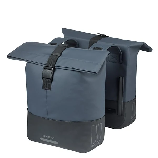 Basil Cove - double pannier bag - 28–32L - navy/black