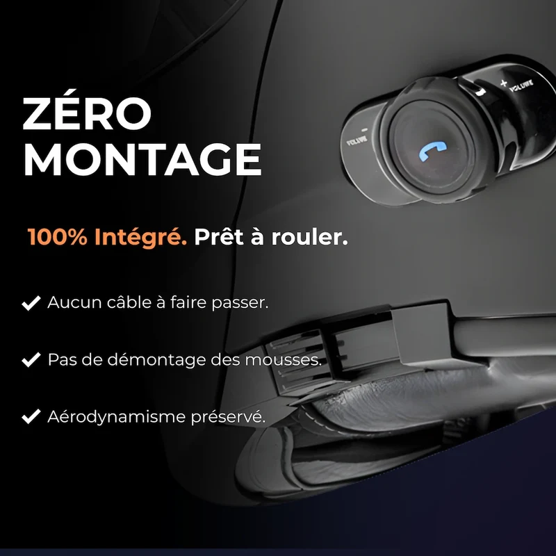Casque modulable Bluetooth Intégré - Noir Mat