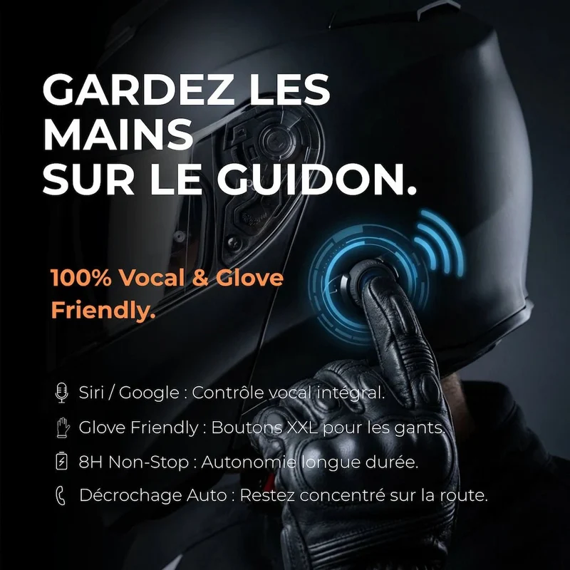 Casque modulable Bluetooth Intégré - Noir Mat