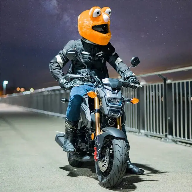 Couvre Casque Moto - Fun Orange