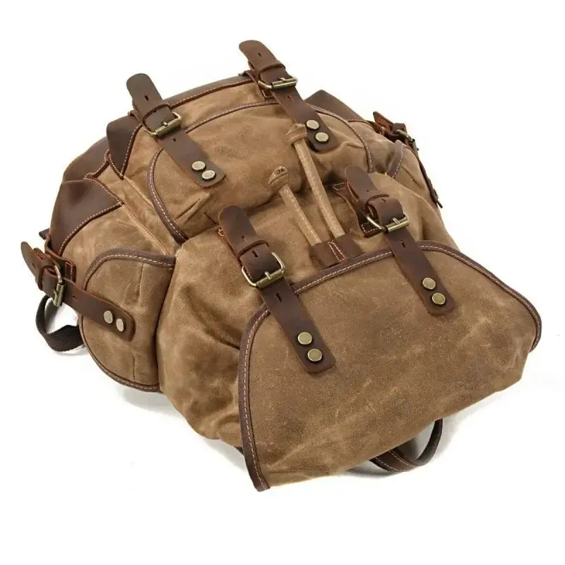 Sac à Dos Vintage moto - Retro marron