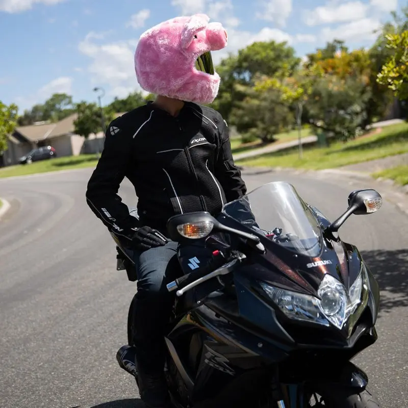 Couvre Casque Moto - Cochon