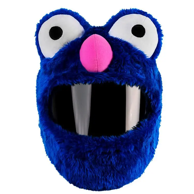 Couvre Casque Moto - Peluche bleu