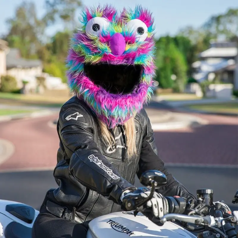 Couvre Casque Moto - Peluche Multicolor