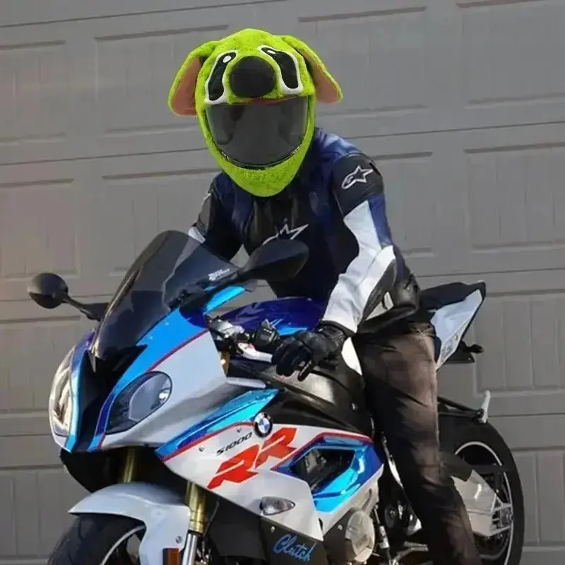 Couvre Casque Moto - Stitch Vert