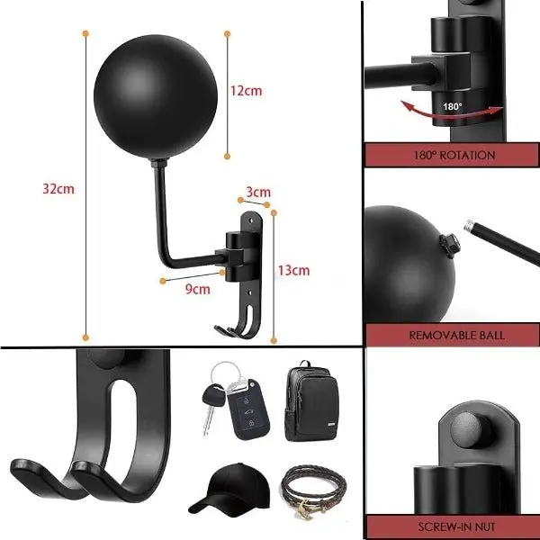 Support mural casque moto