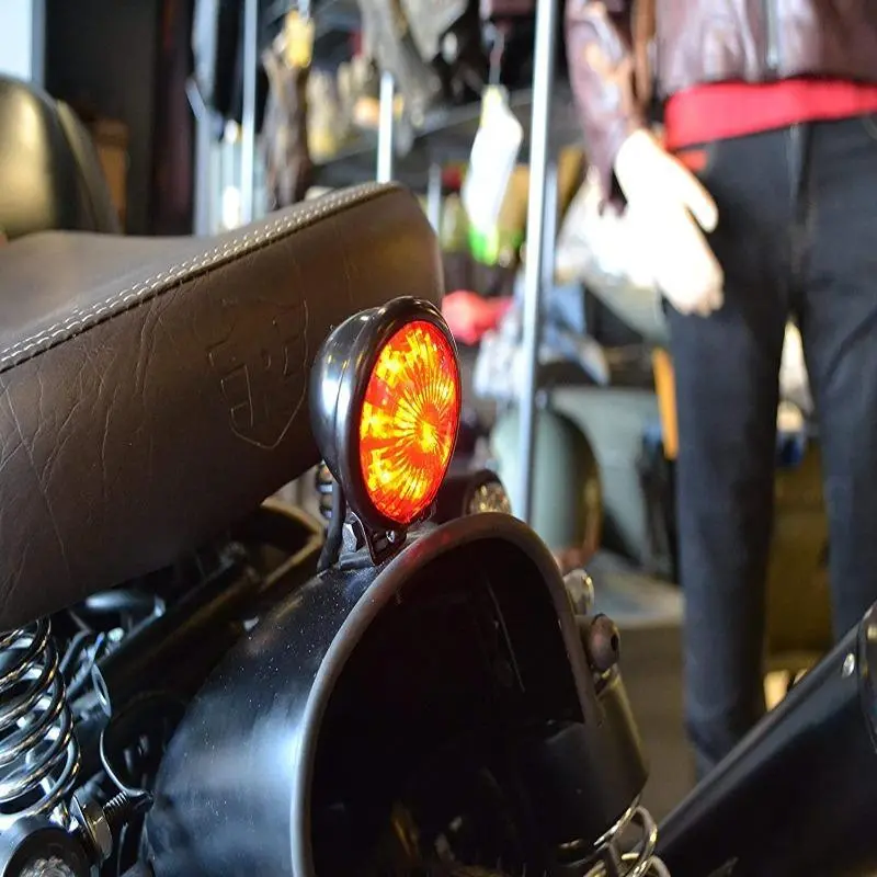 Feux Arriere Led moto Cafe racer - Noir