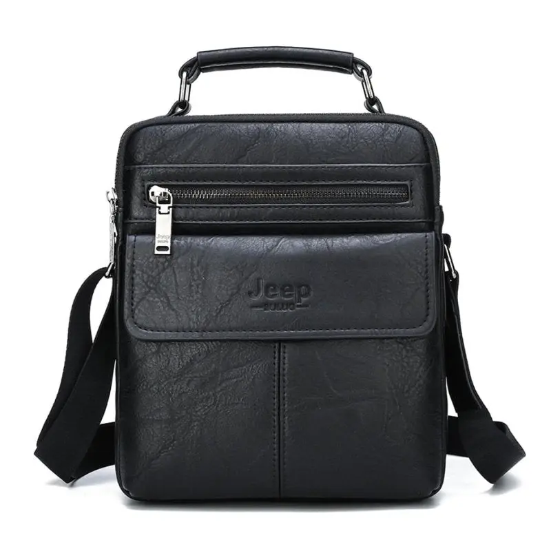 Sacoche en cuir a bandoulière pour homme.