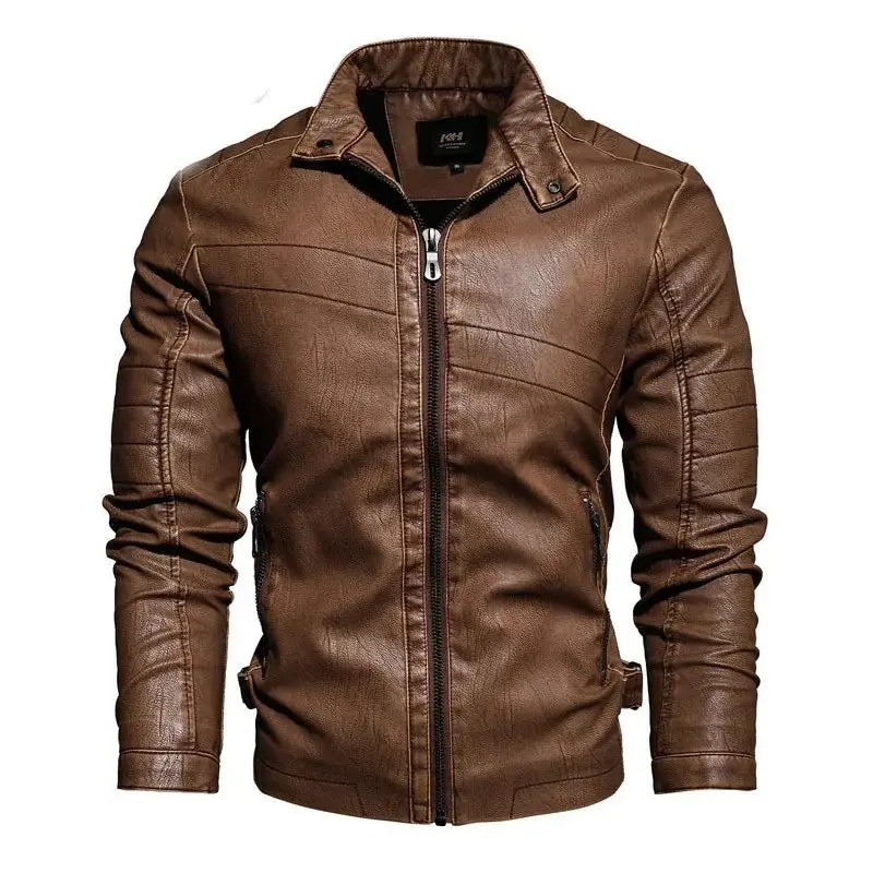 Veste cuir camel vintage