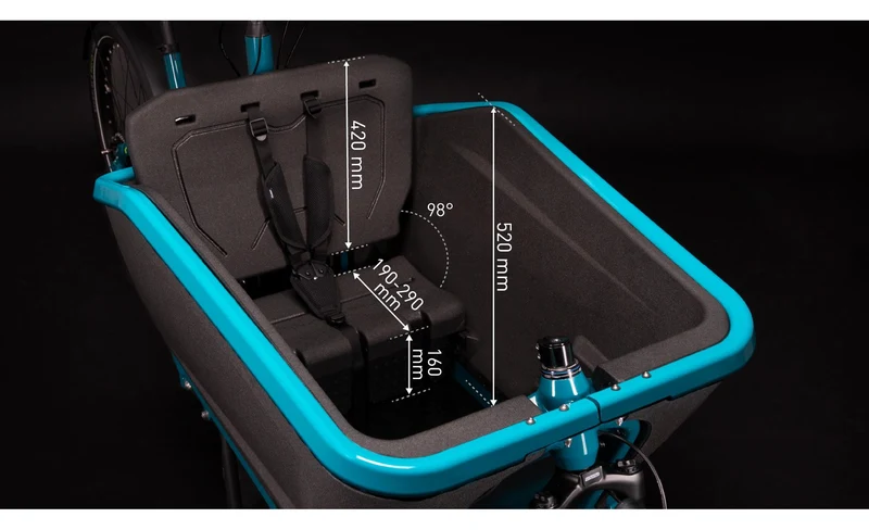 Vélo Cargo électrique - CUBE HYBRID SPORT DUAL 1000 BLEU
