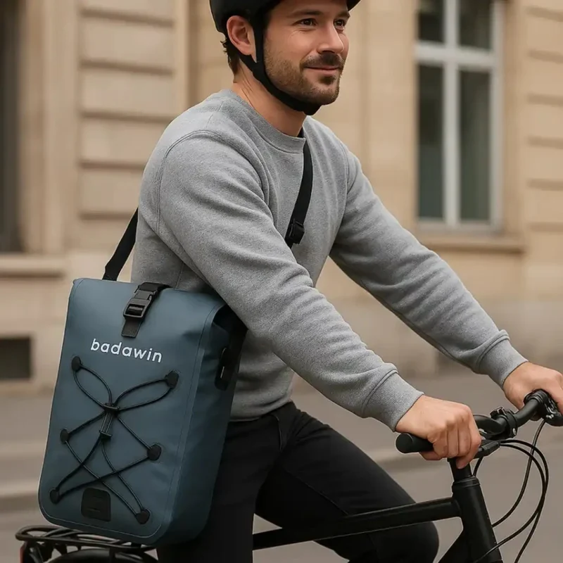 Sacoche porte-bagages vélo Badawin Hind 25L convertible en bandoulière