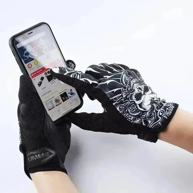 Gants moto été Antichoc tactile | SkullGrind™