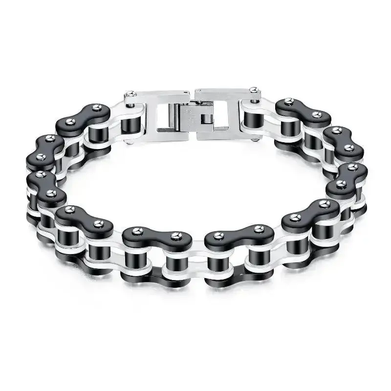 Bracelet en chaîne de moto en acier inoxydable