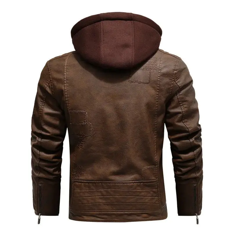 Blouson Biker "KINGS" – Capuche Amovible & Doublure Polaire
