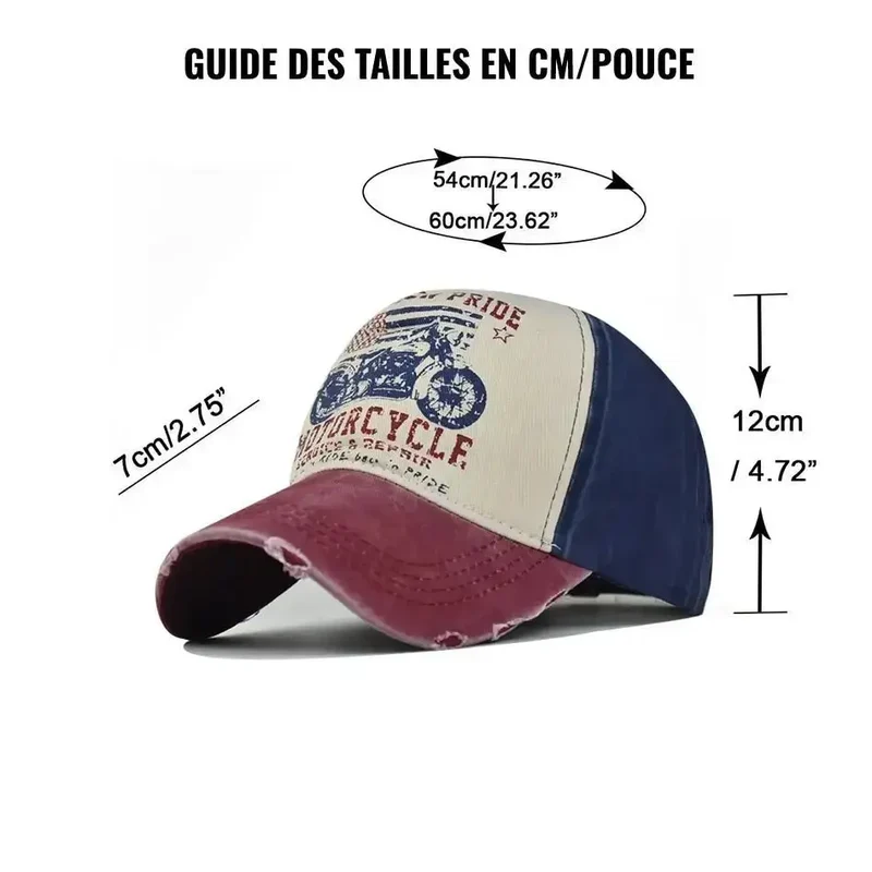 Casquette biker vintage - American Motorcycle