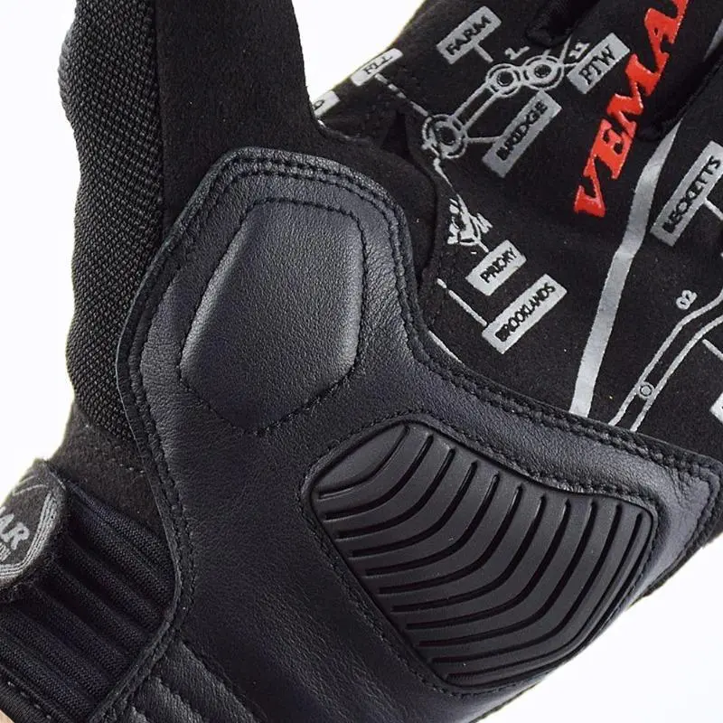 Gants de moto été | SkullGrind™ rouge | DESTOCKAGE