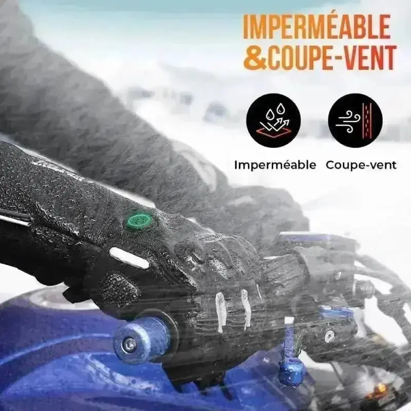 Gants de moto chauffant électriques imperméables