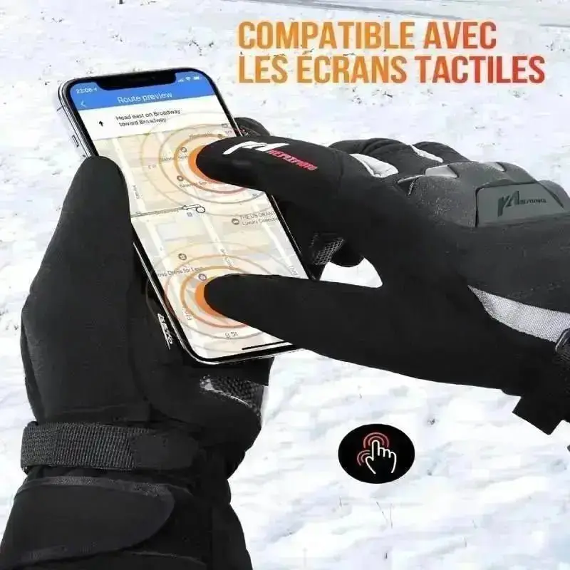 Gants de moto chauffant électriques imperméables