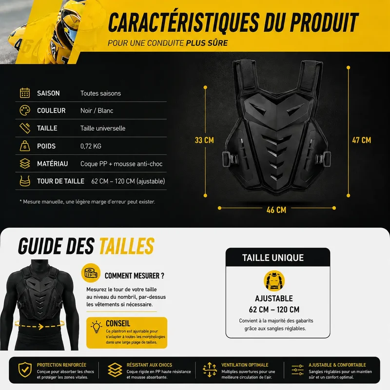 Plastron Pare-pierre moto | MX-DRAG