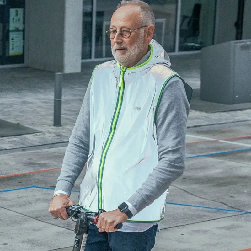 Gilet réfléchissant gris Darknight GoFluo