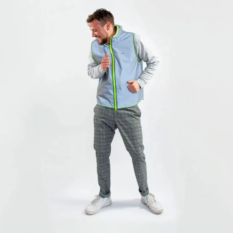 Gilet réfléchissant gris Darknight GoFluo