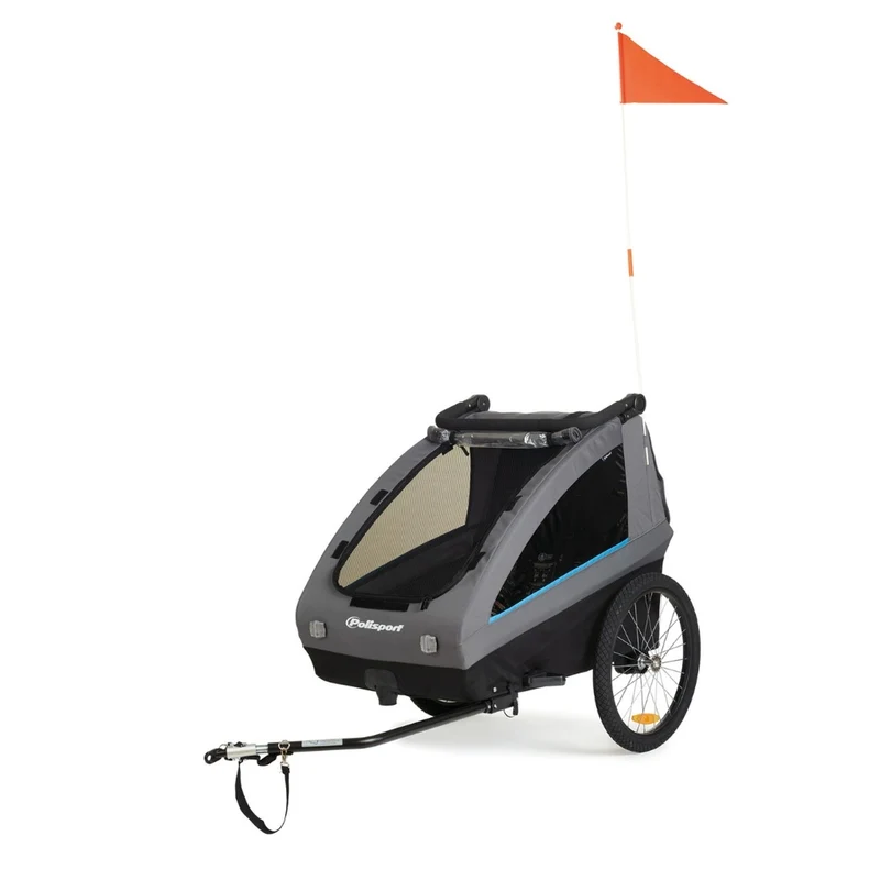 Remorque vélo pour enfant et poussette 2-en-1 Polisport dès 7 mois