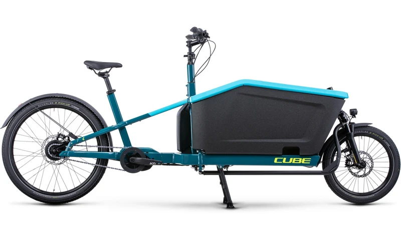 Vélo Cargo électrique - CUBE HYBRID DUAL 1000 BLEU