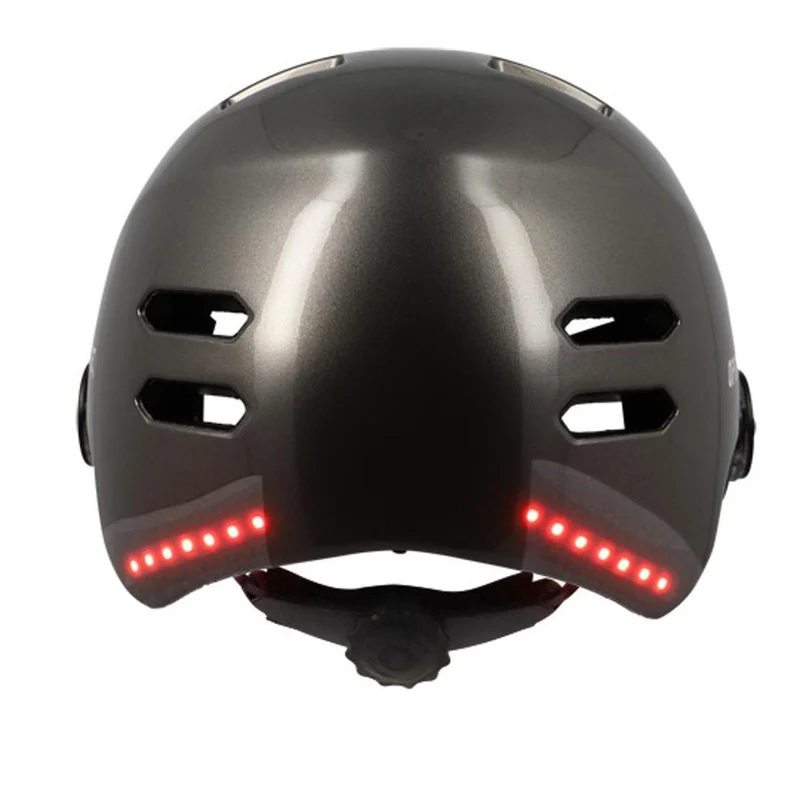 Casque de vélo avec visière et clignotants intégrés Optimiz