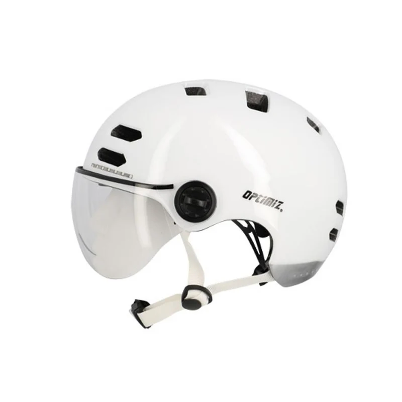 Casque de vélo avec visière et clignotants intégrés Optimiz