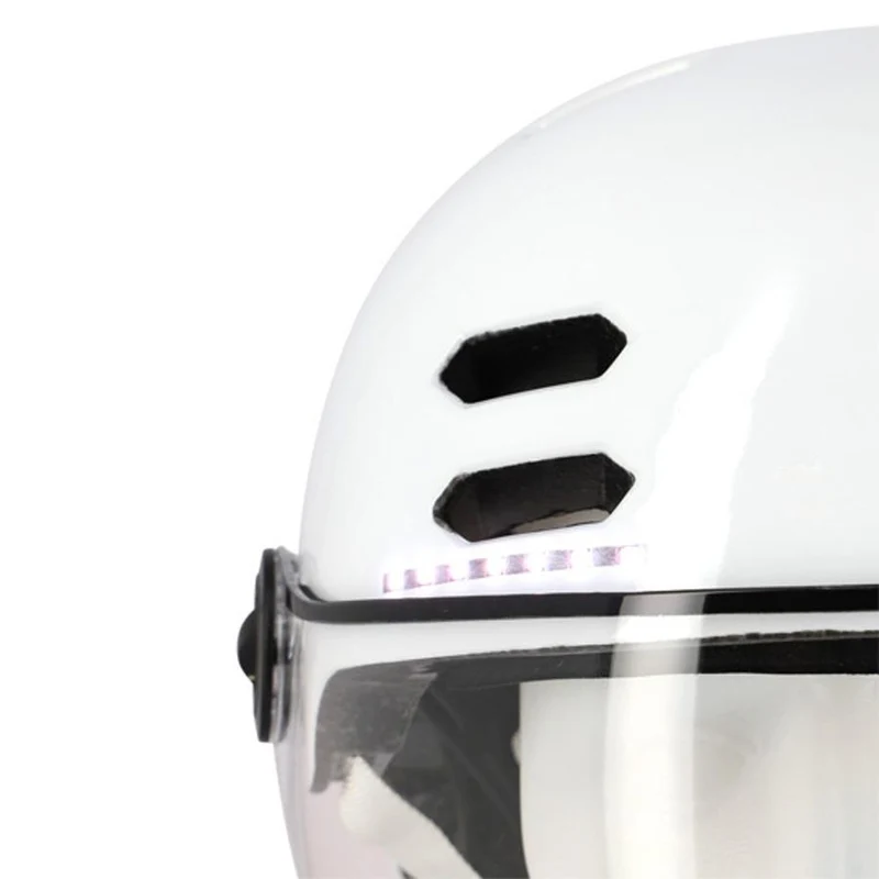 Casque de vélo avec visière et clignotants intégrés Optimiz