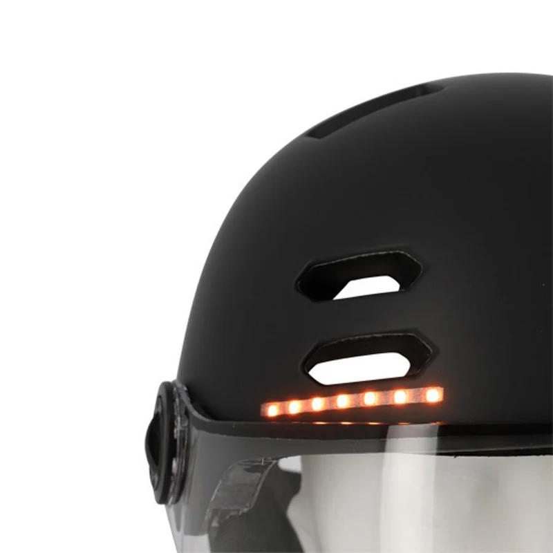 Casque de vélo avec visière et clignotants intégrés Optimiz