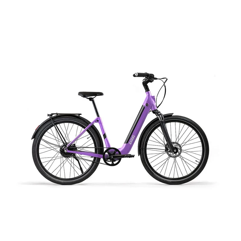 Vélo électrique avec clignotants intégrés Ellipse E2ST Courroie Fourche Suspendue