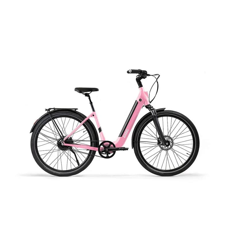 Vélo électrique avec clignotants intégrés Ellipse E2ST Courroie Fourche Suspendue