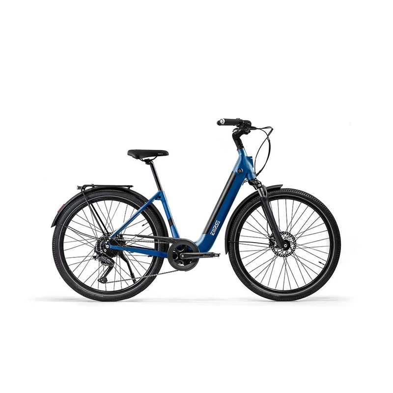 Vélo électrique avec clignotants intégrés Ellipse E2ST Chaîne Fourche Suspendue